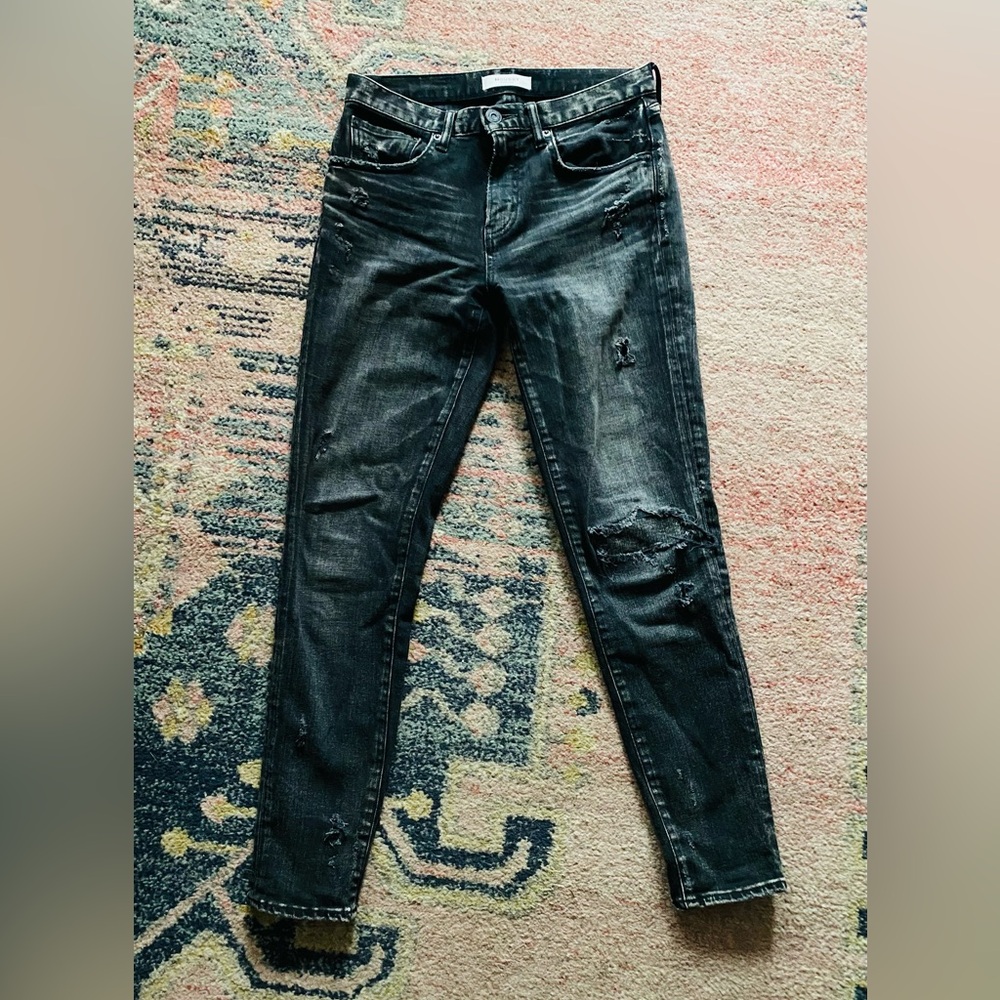 Moussy Black Distressed Skinny Jeans